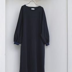 【エシカル 残反】JERSEY Basic Raglan one-piece _Navy (5-1) 8枚目の画像