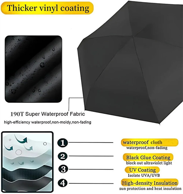手が濡れない折りたたみ傘 折りたたみ傘 自動開閉 折り畳み傘 メンズ レディース おりたたみ傘 逆折り ジャンプ 超撥水 7枚目の画像