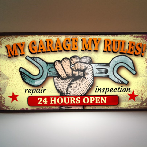 速くおよび自由な My 自宅 店舗 リペア バイク 自動車 ガレージ Rules My Garage アクセサリー