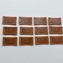 ビンテージ革タグ　レザータグ　ヌメ革丸タグ20個セット③ ハンドメイド素材580 lce003-sum.jpg