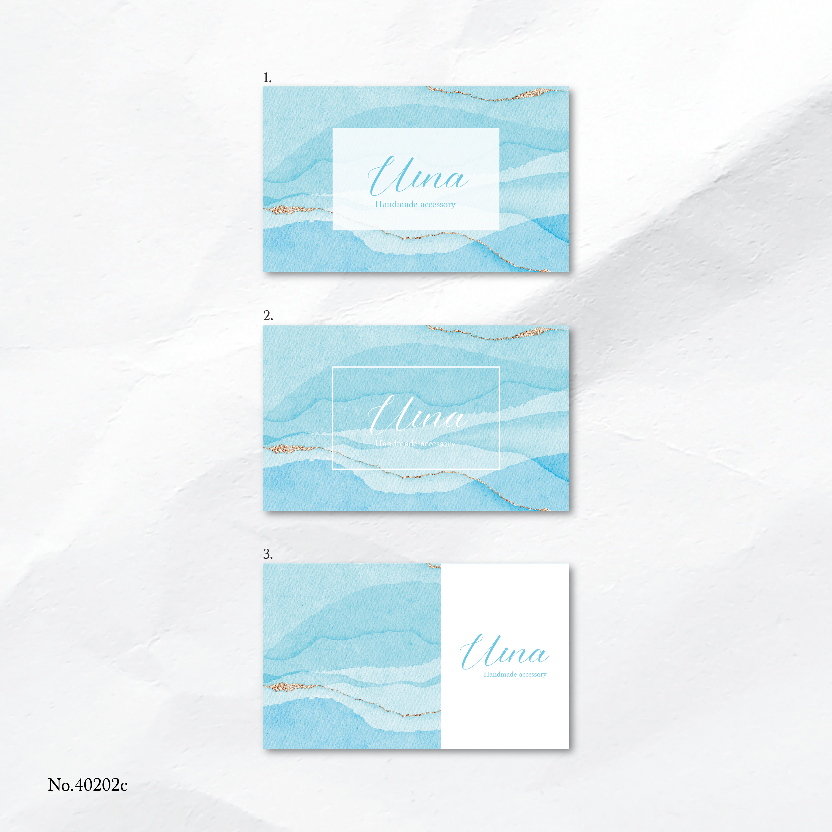 ショップカード アクセサリー台紙 サンキューカード 名刺 No.54