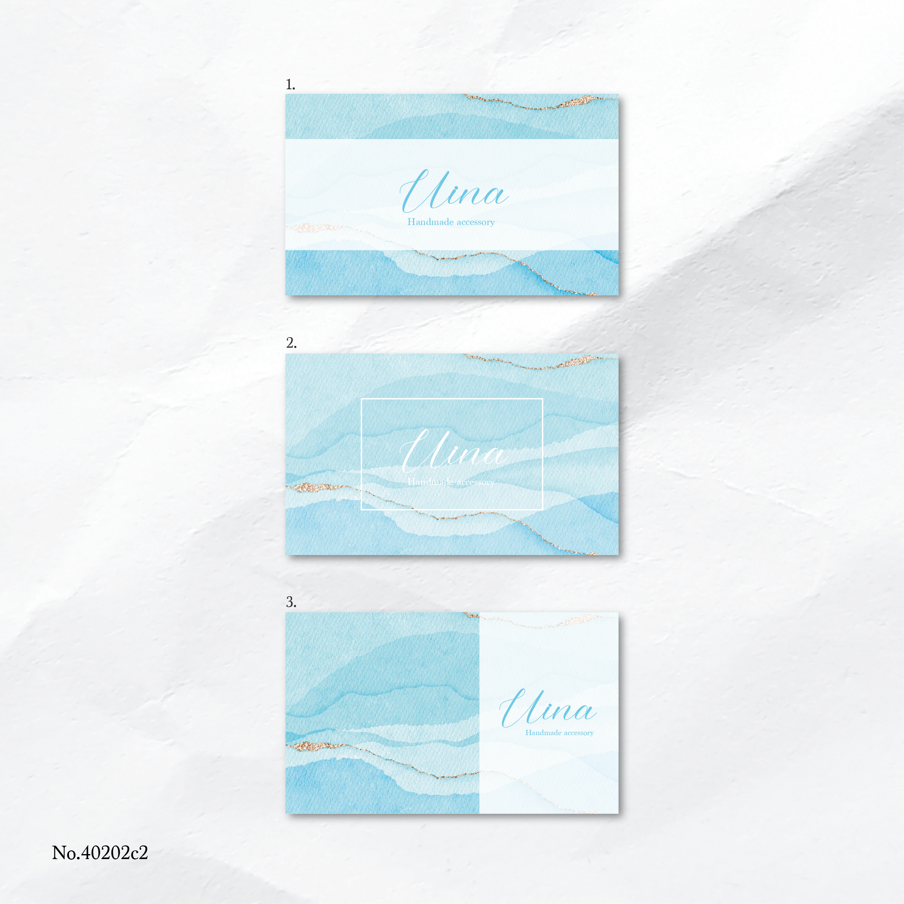 ショップカード アクセサリー台紙 サンキューカード 名刺 No.161