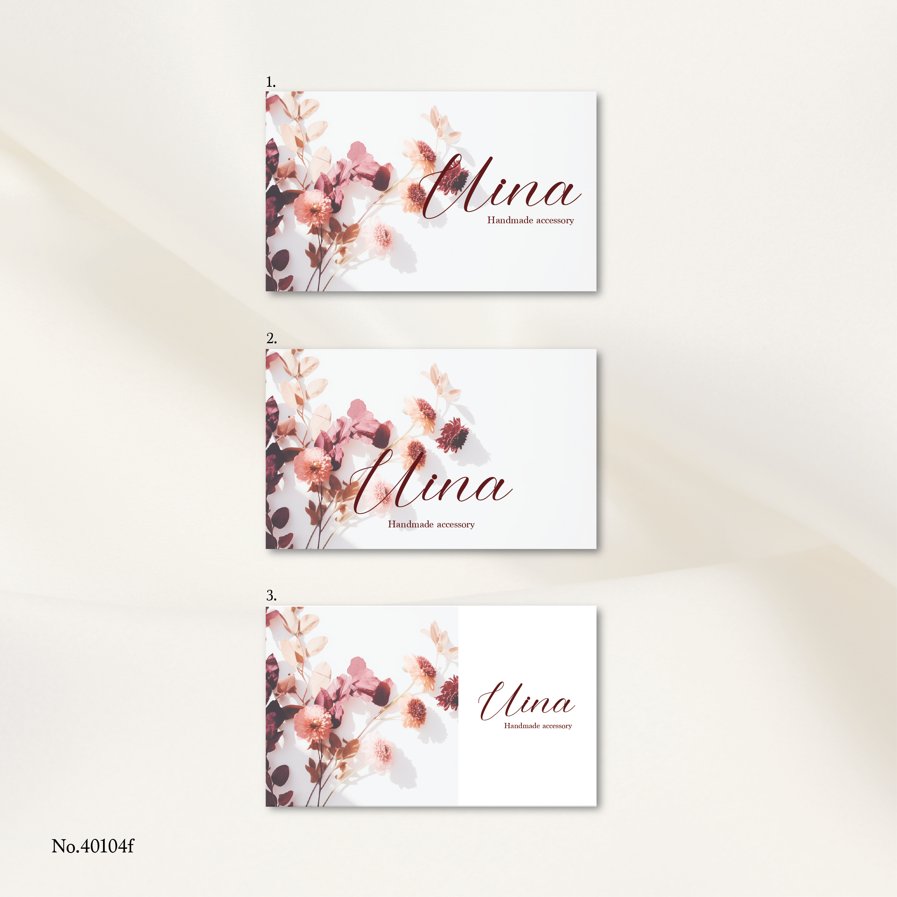 ショップカード アクセサリー台紙 サンキューカード 名刺 No.161