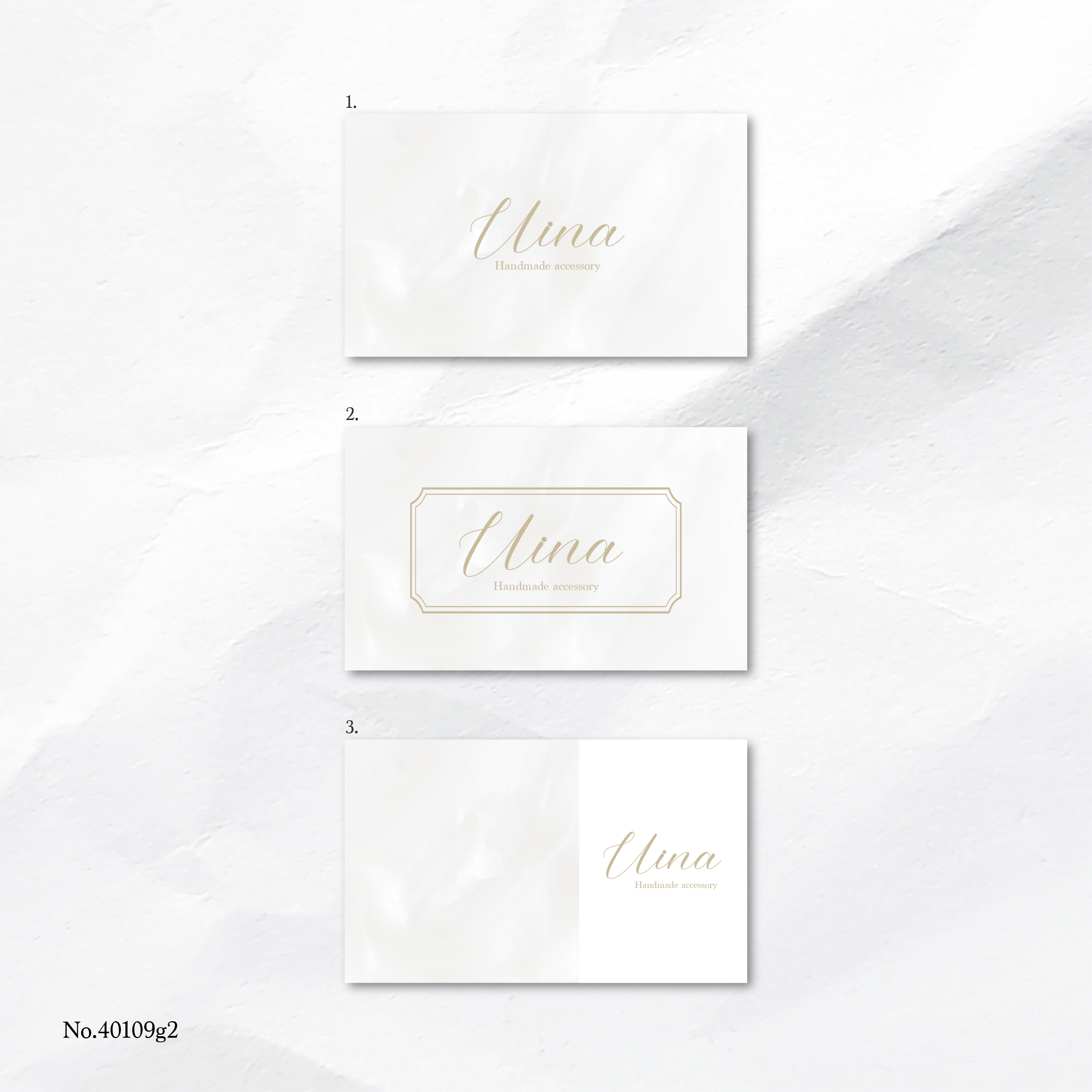 ショップカード アクセサリー台紙 サンキューカード 名刺 No.285