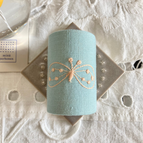 ミナペルホネン 生地 引い choucho 2つセット まとめて リネン 刺繍