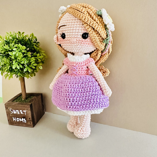 ドール 人形 あみぐるみ ギフト ハンドメイド 編み物 プリンセス