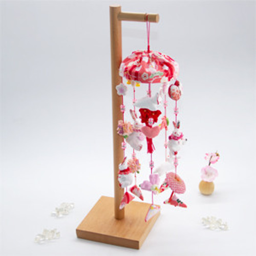 OKBABY つるし雛 つるし飾り 吊るし飾り 天然木製台付 高さ44cm OKBABY つるし雛 つるし飾り 吊るし飾り 天然木製台付 高さ44cm
