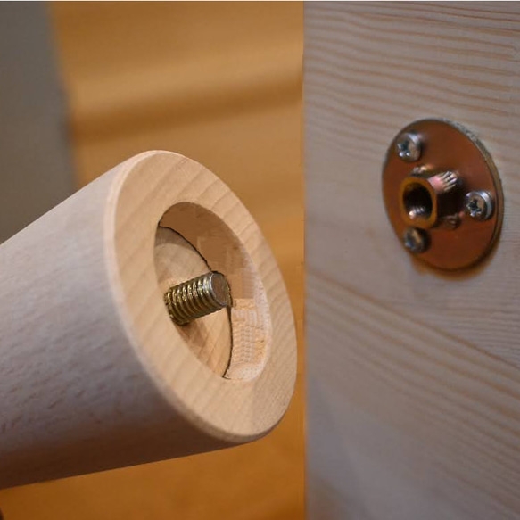 木製ラック『オープンボックス キューブ 脚付き』木製シェルフ オープンラック 猫脚 サイズ変更OK！ 木工職人造り 6枚目の画像