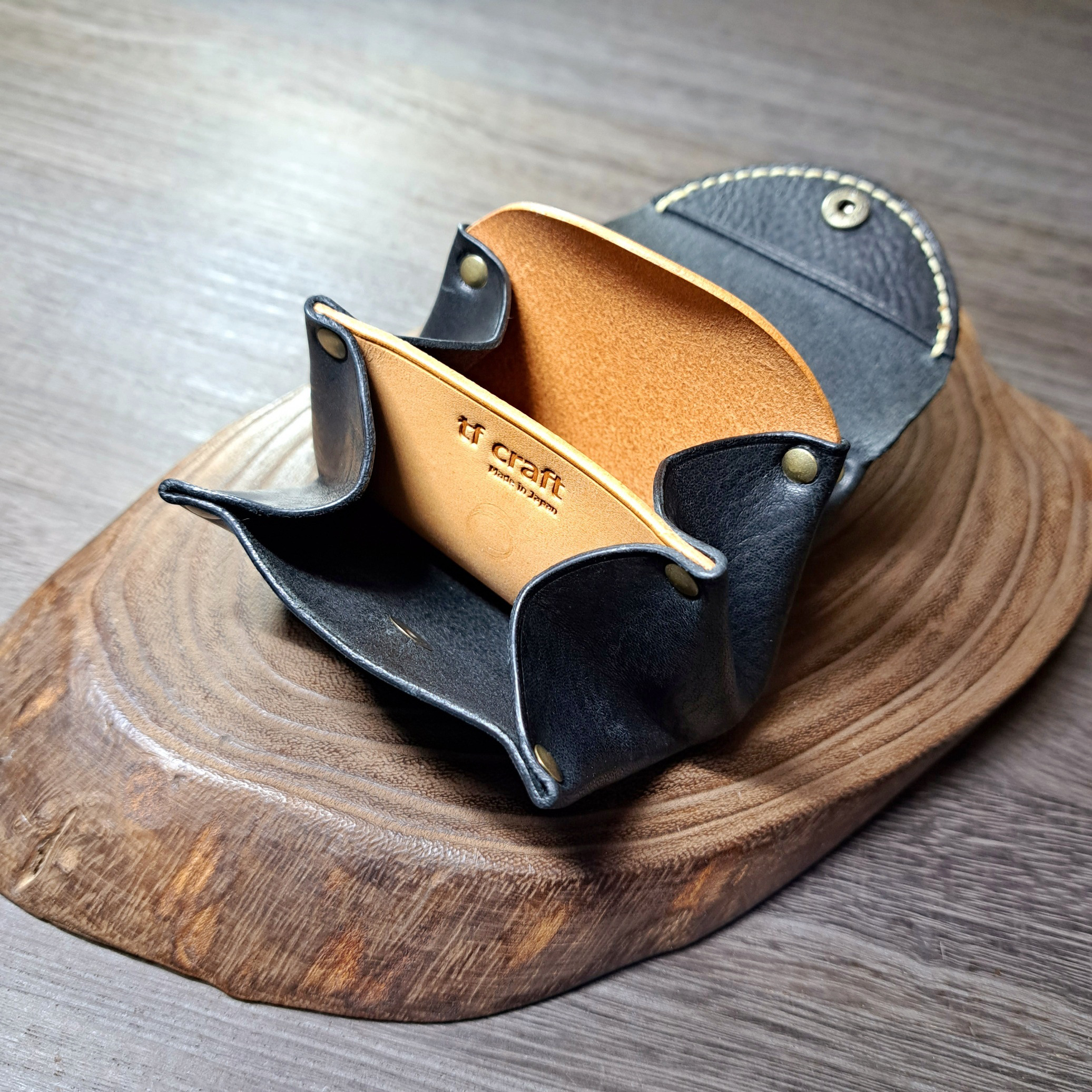 コノチイサナゴールド…leatherアコーディオンポーチウォレット