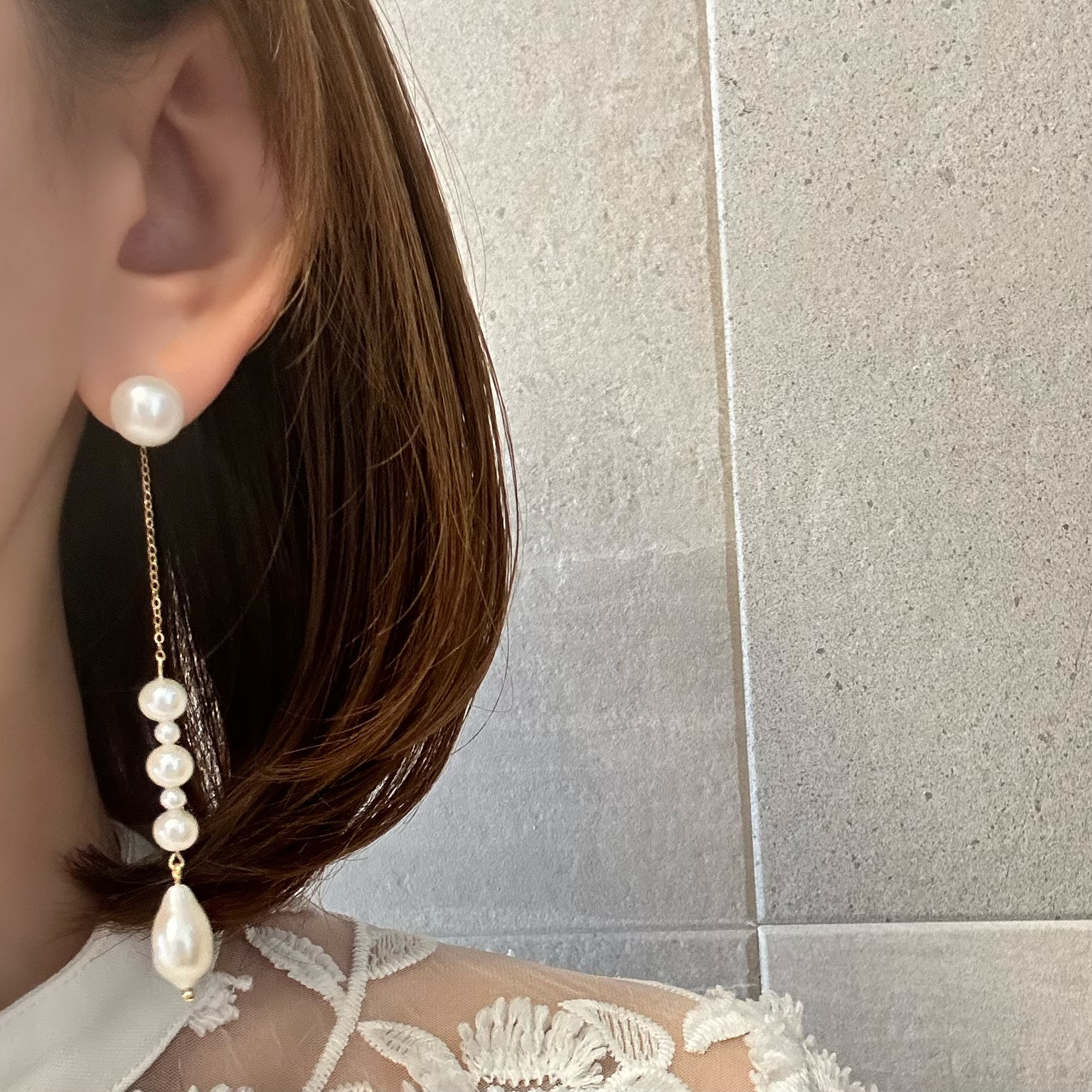 バリエーション　ロング　パール　ピアス　イヤリング