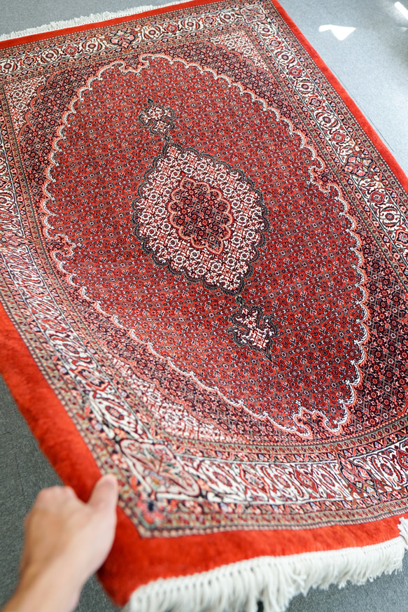 228×152cm【ペルシャ 手織り絨毯 ビジャー 】　 5枚目の画像