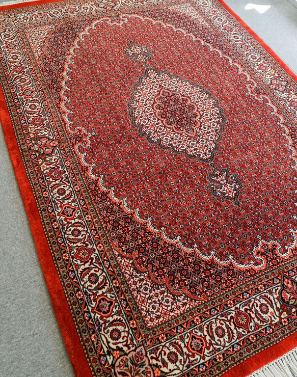228×152cm【ペルシャ 手織り絨毯 ビジャー 】　 1枚目の画像