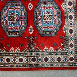 129×78cm【パキスタン手織り絨毯】 9枚目の画像