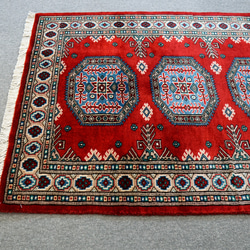129×78cm【パキスタン手織り絨毯】 1枚目の画像