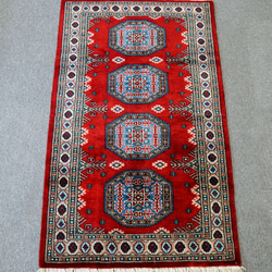 129×78cm【パキスタン手織り絨毯】 2枚目の画像