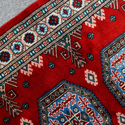 129×78cm【パキスタン手織り絨毯】 3枚目の画像