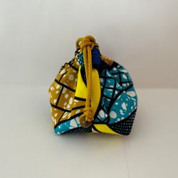 ミニ巾着袋　(アフリカンプリント) 4枚目の画像
