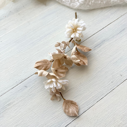 手染め花 ☆ 布花の髪飾り ヘッドドレス（アクセサリー） atelier