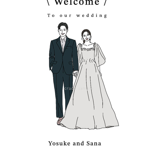 ウェルカムボード 結婚式 ウエディング イラストオーダー ウェルカムボード 結婚式 ウエディング イラストオーダー