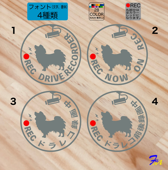 ドライブレコーダー パピヨン  09 ステッカー 2枚目の画像