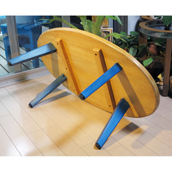 サーフボード風ローテーブル（座卓）無垢材 7枚目の画像