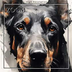 【KENSHIN (犬神) - ドーベルマン犬 No.1】風水画 アートポスター 犬の絵 犬の絵画 犬のイラスト 3枚目の画像