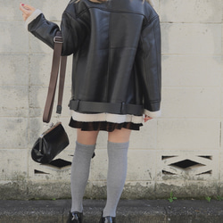 Shirring Point Velvet Mini Skirt（brown) ミニスカート ブラウン 茶色 ガーリー 2枚目の画像