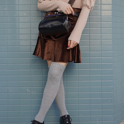 Shirring Point Velvet Mini Skirt（brown) ミニスカート ブラウン 茶色 ガーリー 1枚目の画像