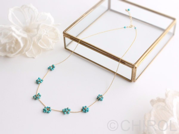● ターコイズ ● ネックレス/ 14kgf ●