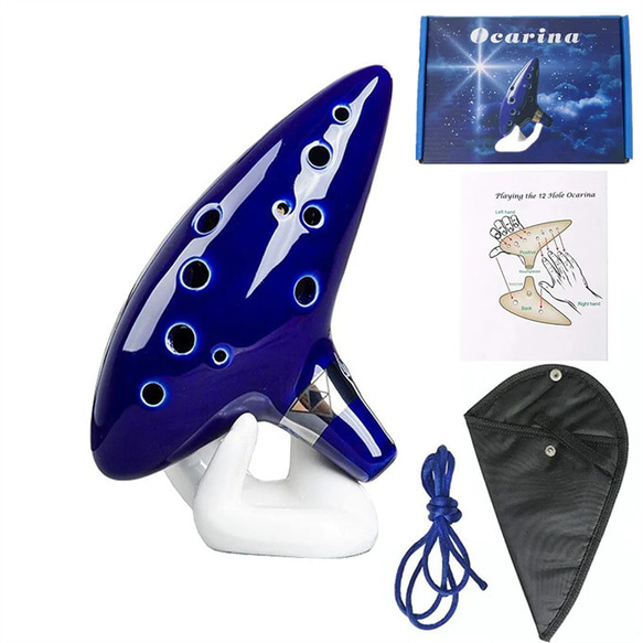 初心者 Ocarina オカリナ 楽器 楽譜 オカリナ 初心者 アルトC 音の出し方 楽譜付き 陶器製管 4枚目の画像