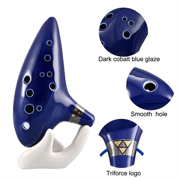 初心者 Ocarina オカリナ 楽器 楽譜 オカリナ 初心者 アルトC 音の出し方 楽譜付き 陶器製管 16枚目の画像