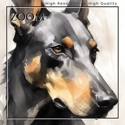 【KENSHIN (犬神) - ドーベルマン犬 No.3】風水画 アートポスター 犬の絵 犬の絵画 犬のイラスト 3枚目の画像