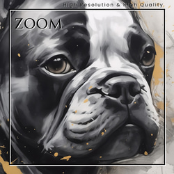 【KENSHIN (犬神) - フレンチブルドッグ犬 No.1】風水画 アートポスター 犬の絵 犬の絵画 犬のイラスト 3枚目の画像