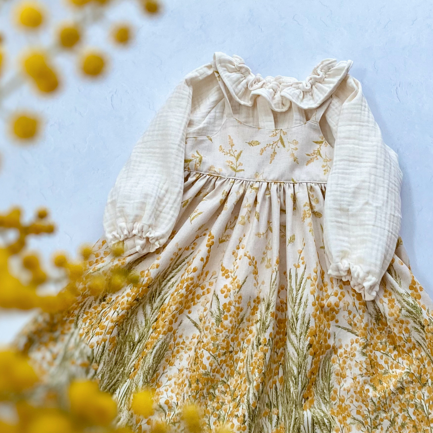 【特集掲載】ミモザキャミソールワンピース　【受注制作】