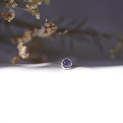 [送料当方負担] SV925 Tanzanite earring single type (SVANG001) 1枚目の画像