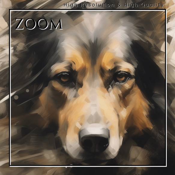 【KENSHIN (犬神) - ジャーマンシェパード犬 No.1】風水画 アートポスター 犬の絵 犬の絵画 犬のイラスト 3枚目の画像