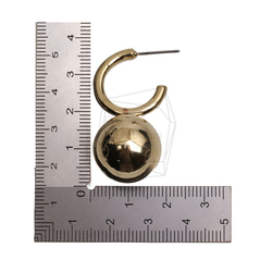 ERG-2633-G [2件] 圓球耳環，圓球耳柱 第5張的照片