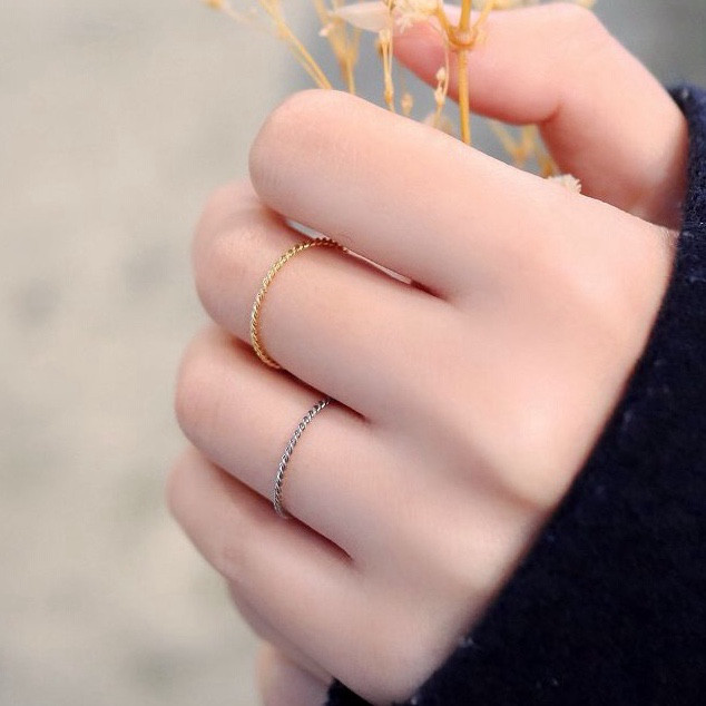 K18ゴールド ツイストデザインリング 11号