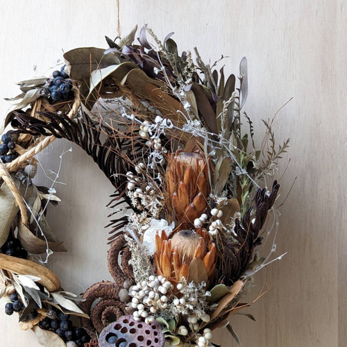 専用＊プロテア　アンティーク ドライリース プロテア アンティーク ドライリース ドライフラワー fu.wa.ran