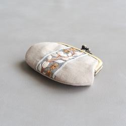 インド刺繍リボンのミニがま口 4枚目の画像