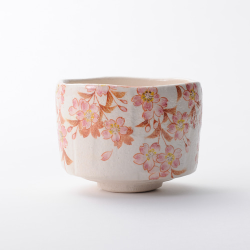 桜 楽焼茶碗〚紅桜〛 抹茶碗 茶道具 季節茶碗 楽入印 春 桜
