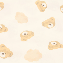 韓国製 大幅 動物柄 熊柄 雲と熊さん 生地 コットン100％シーチング 40s Cloud Bear 9枚目の画像
