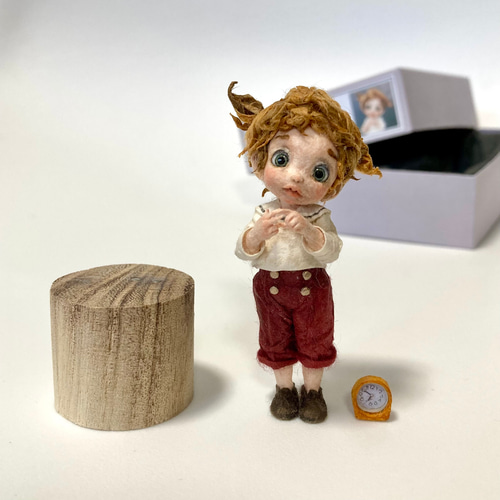 和紙人形 ミニチュアドール 「いまなんじ？」 その他置物 のこり