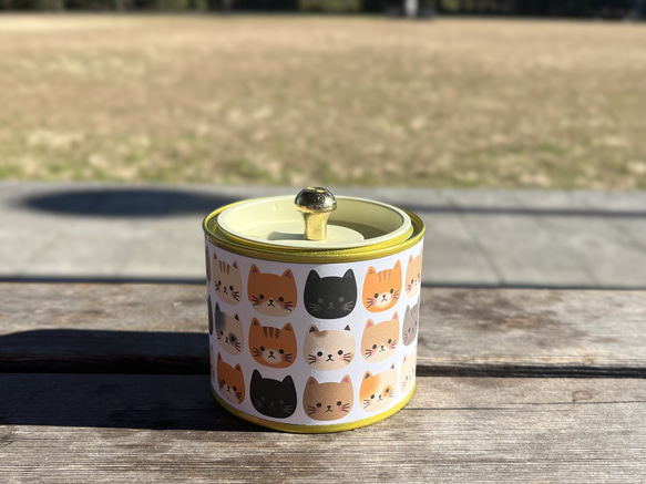 アメリカンペーパー＊ごきげんねこ缶 2枚目の画像