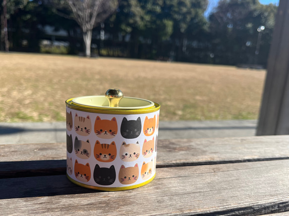 アメリカンペーパー＊ごきげんねこ缶 1枚目の画像