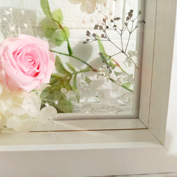 【結婚祝い】氷の世界に咲く薔薇(ピンク)♡ラッピング無料 6枚目の画像