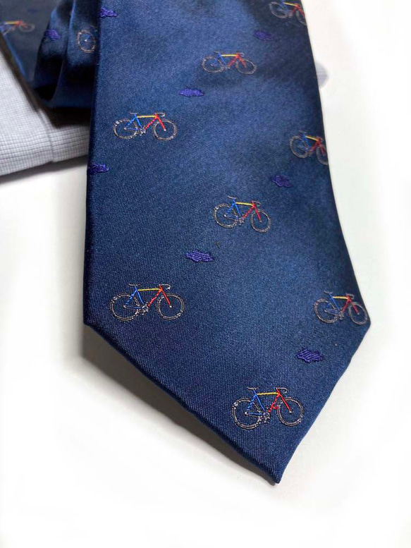 巴特先生-向前的自己-腳踏車-蠶絲領帶-Neckties 第4張的照片