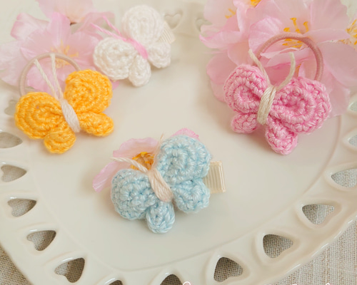 チューリップ ♡ベビーヘアクリップ　ヘアゴム c84b816207a9d06fc5bda42e3e77b9