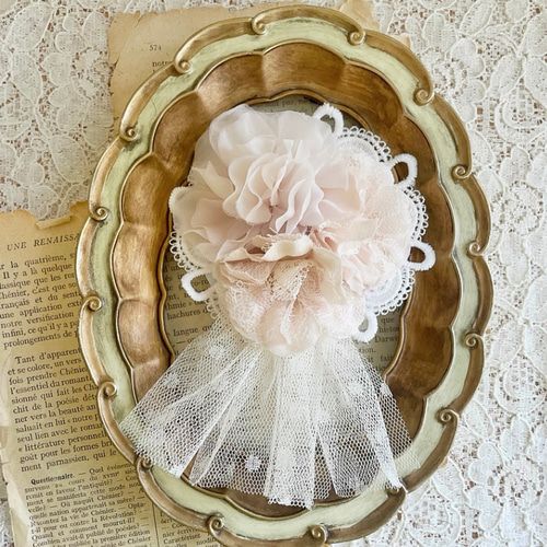 レースロゼットヘッドドレス 】ヘッドドレス フラワー トーク帽