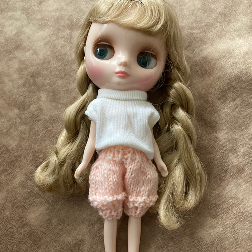 ブライス ミディとお揃い 手編みセーターとパンツ アウトフィット 毛糸